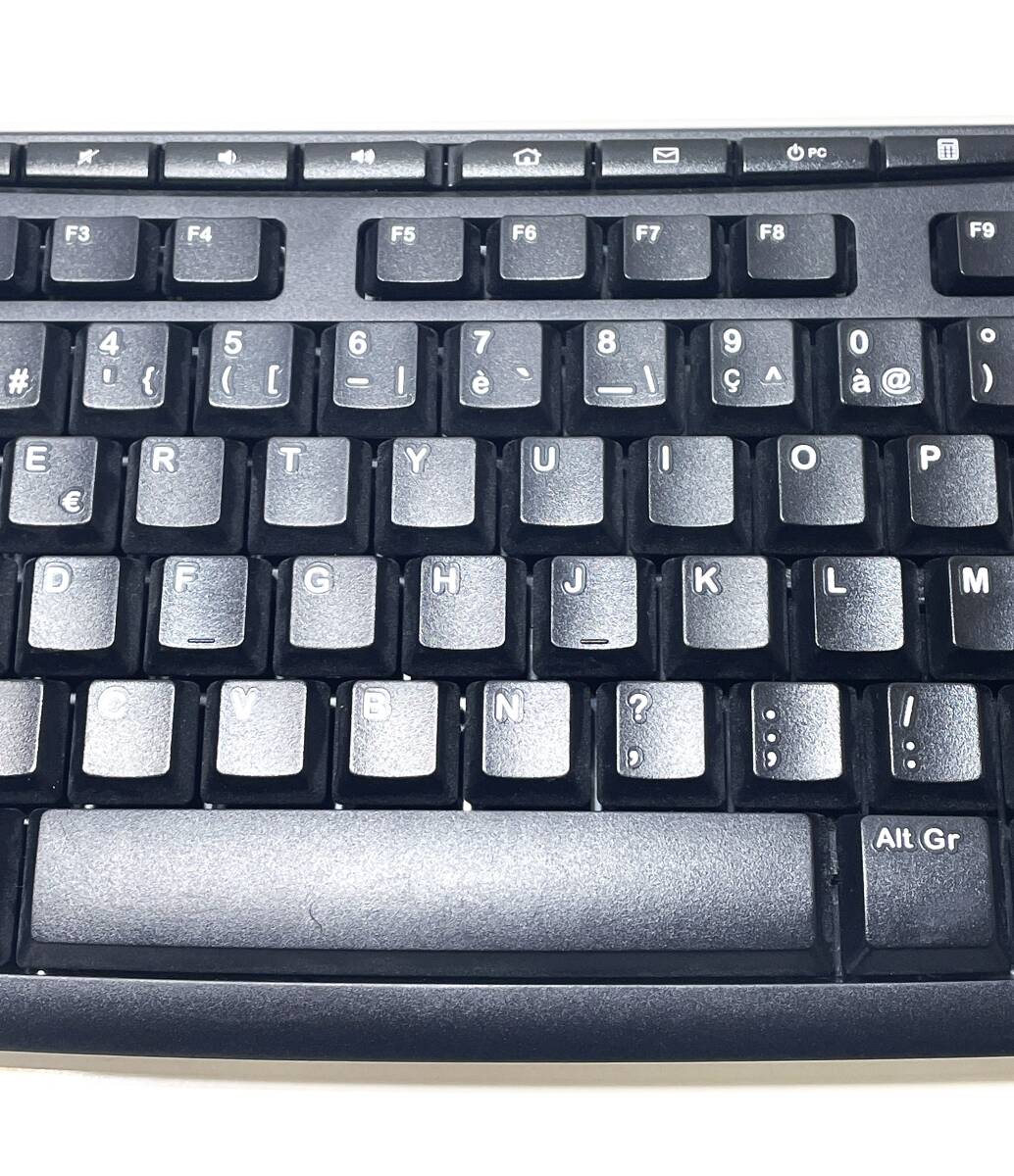  即決 珍しい フランス語キーボード Logitech K270 ワイヤレスキーボード 動作確認済 French keyboard ロジテック_画像6