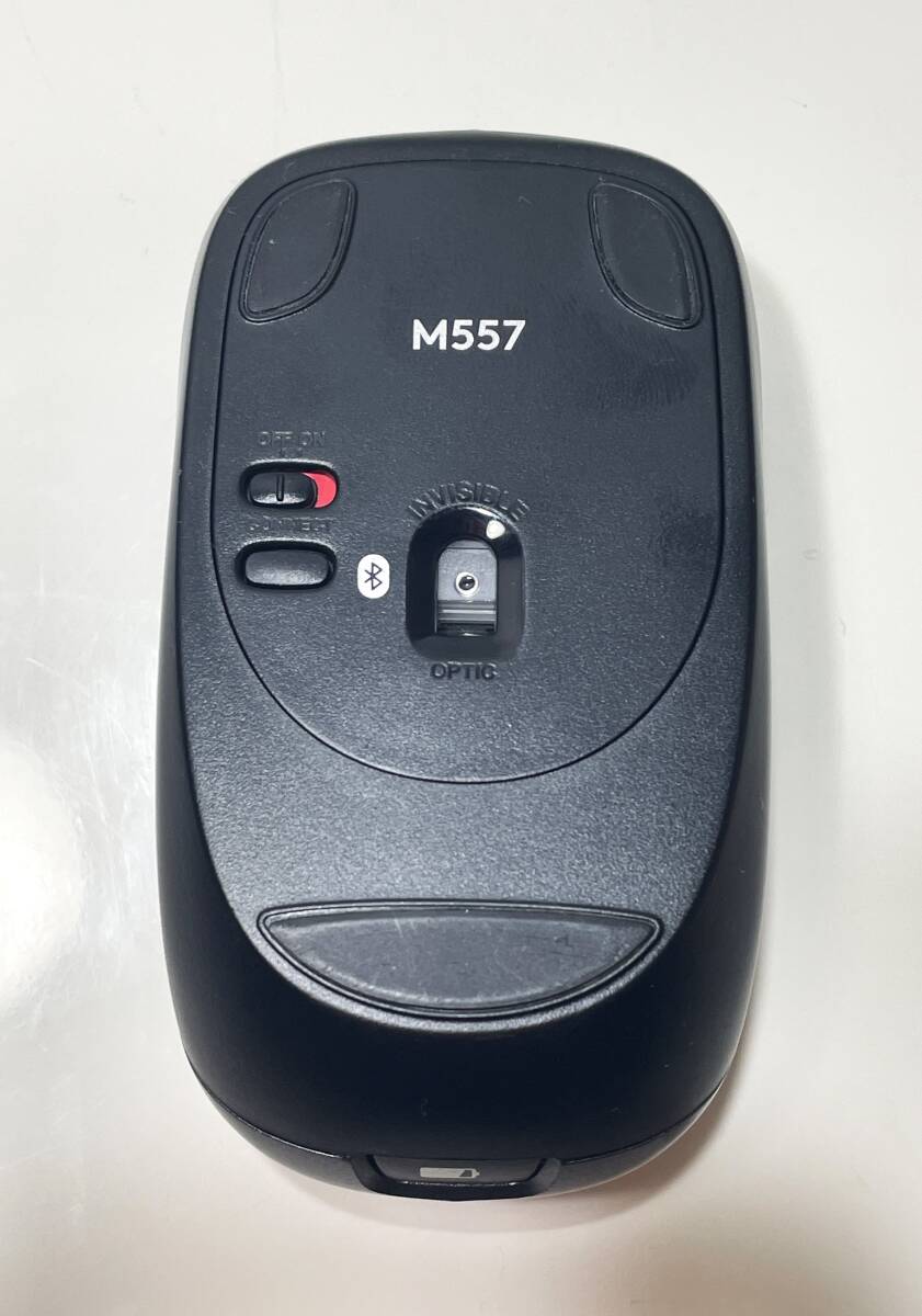 即決 送料無料 ロジクール ワイヤレスマウス 無線 薄型 M557GR Bluetooth 動作確認済み 6ボタン グレー 国内正規