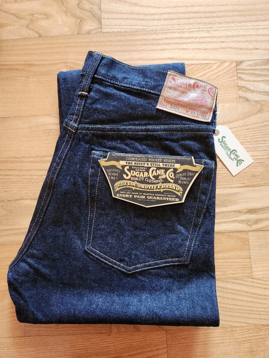 新作　送料込★東洋 SUGAR CANE シュガーケーン　SC42021A L-32 2021MODEL DENIM （SLIM TAPERED）14.25oz スリムテーパード　32_画像1