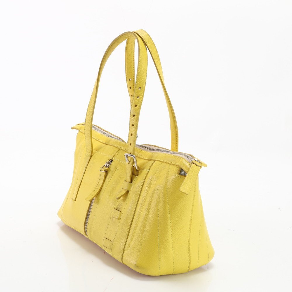 1 jpy DOGNINdonyan leather tote bag shoulder .. shoulder hand original leather yellow brand lady's EHM X7-1