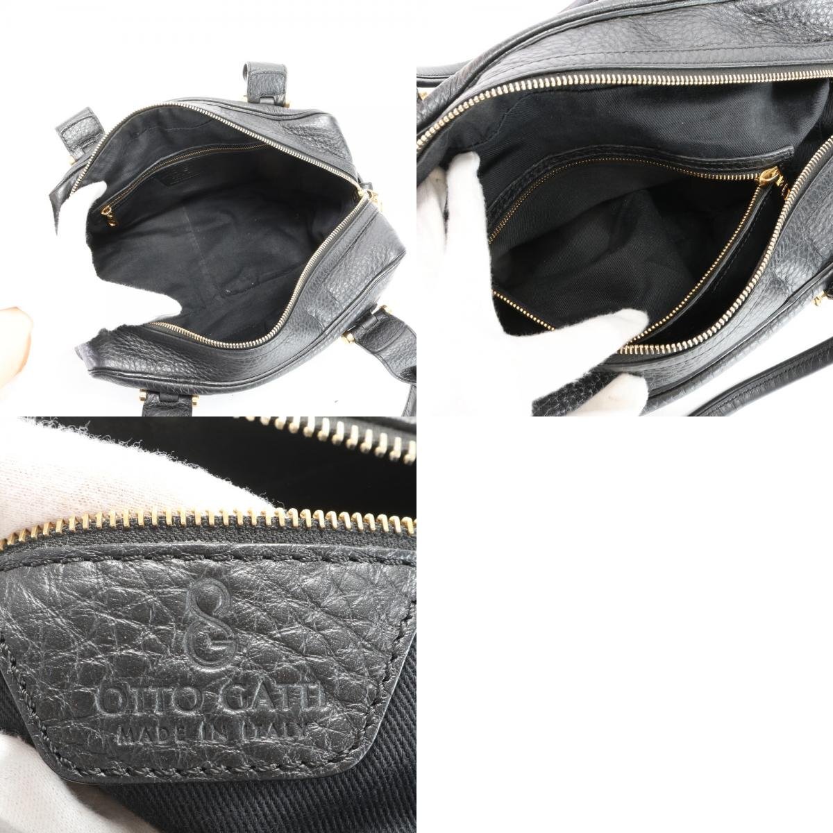 1 jpy # ultimate beautiful goods #OTTO GATTIotogati leather tote bag shoulder .. shoulder hand original leather black black lady's EHM X12-6