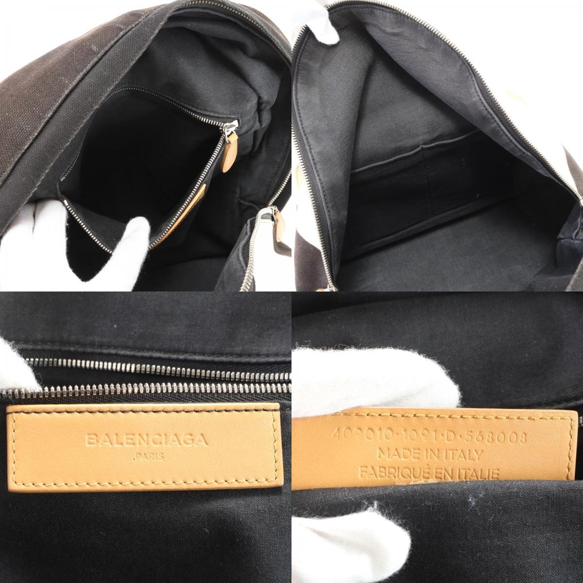1 иен # Balenciaga # кожа парусина рюкзак рюкзак рюкзак сумка на плечо торговая книга вид сумка A4 мужской EEM V17-1