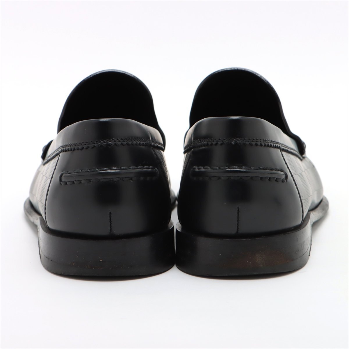 ■1円■美品■ルイヴィトン■ダミエ レザー ローファー 8M 26.5cm 相当 FA0113 靴 ビジネス シューズ 革靴 ブラック 黒 メンズ EEM X14-6の画像3