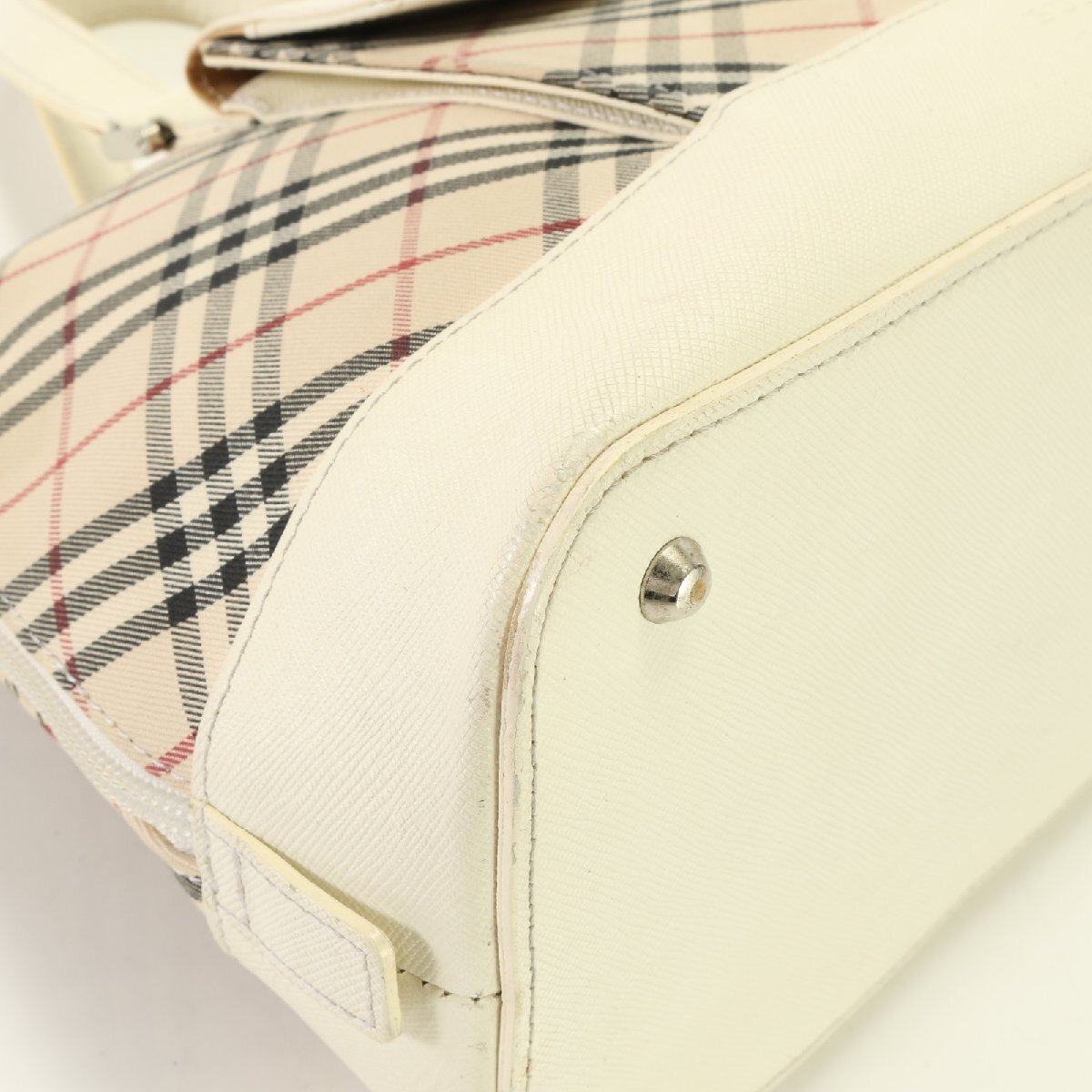 1 иен # Burberry # проверка # ручная сумочка # большая сумка популярный стандартный модный Brown белый плечо кожа женский ENT 1019-N5