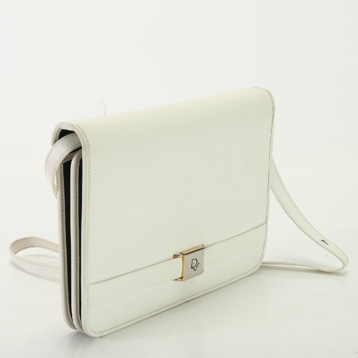 1 иен # Vintage # Christian Dior # кожа #2WAY сумка на плечо наклонный .. сцепление рука большая сумка женский EJT.19-5
