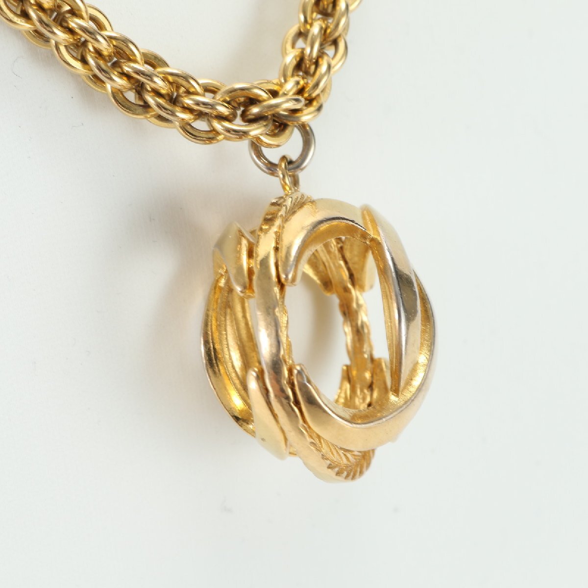 1 jpy # beautiful goods # Vintage # Chanel # here Mark chain lamp body accessory necklace Gold lady's men's MHM J6-5