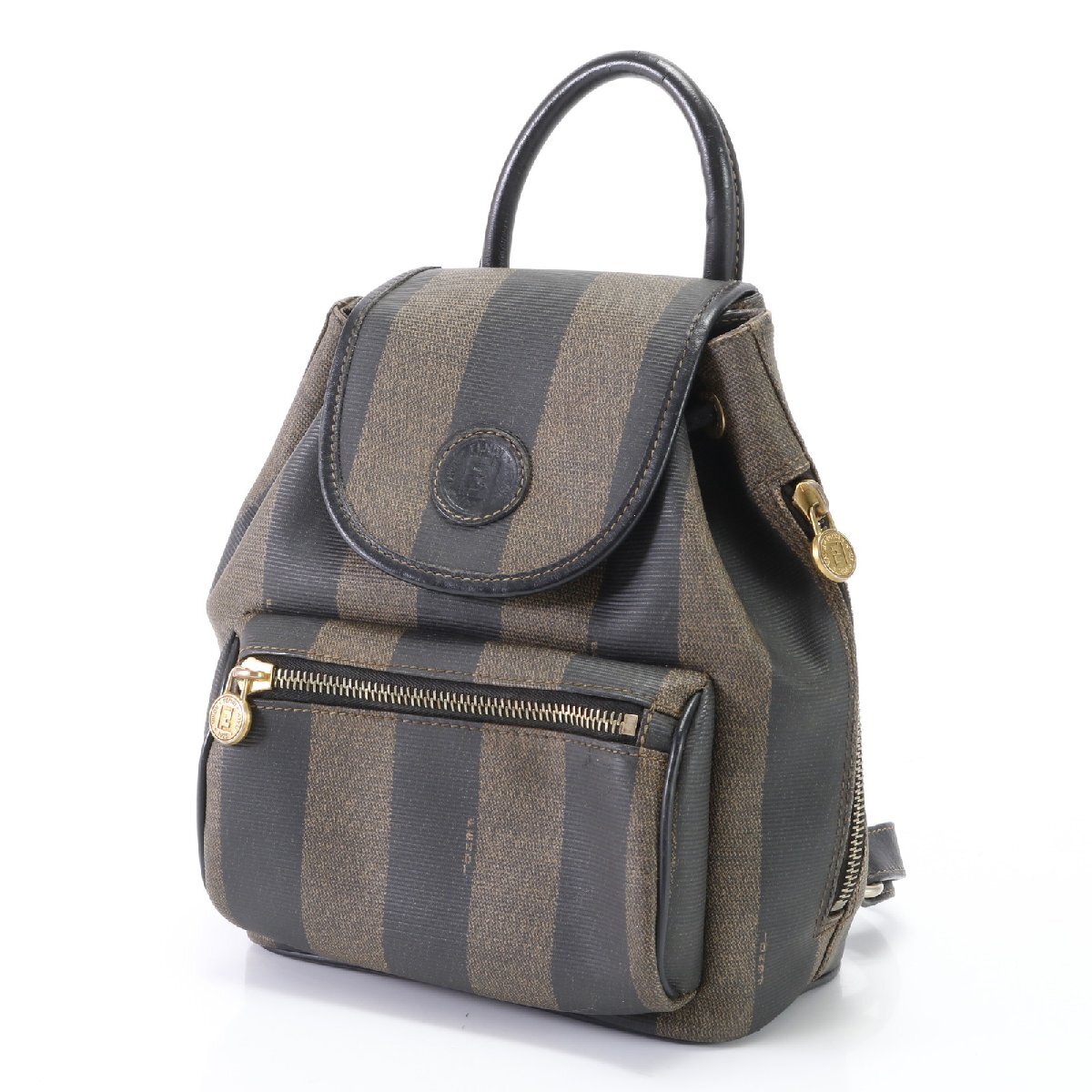 1 jpy # ultimate beautiful goods # Vintage # Fendi #pe can leather rucksack backpack shoulder bag hand lady's EFM U23-10