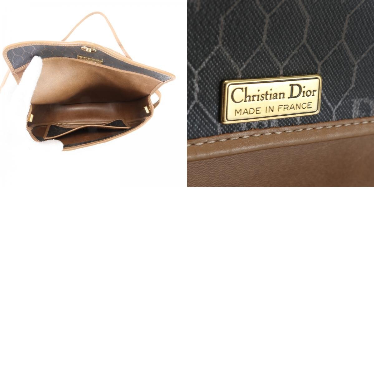 1 иен # как новый # Vintage # Christian Dior # Dio lisimo кожа сумка на плечо наклонный .. натуральная кожа женский YYM S23-1