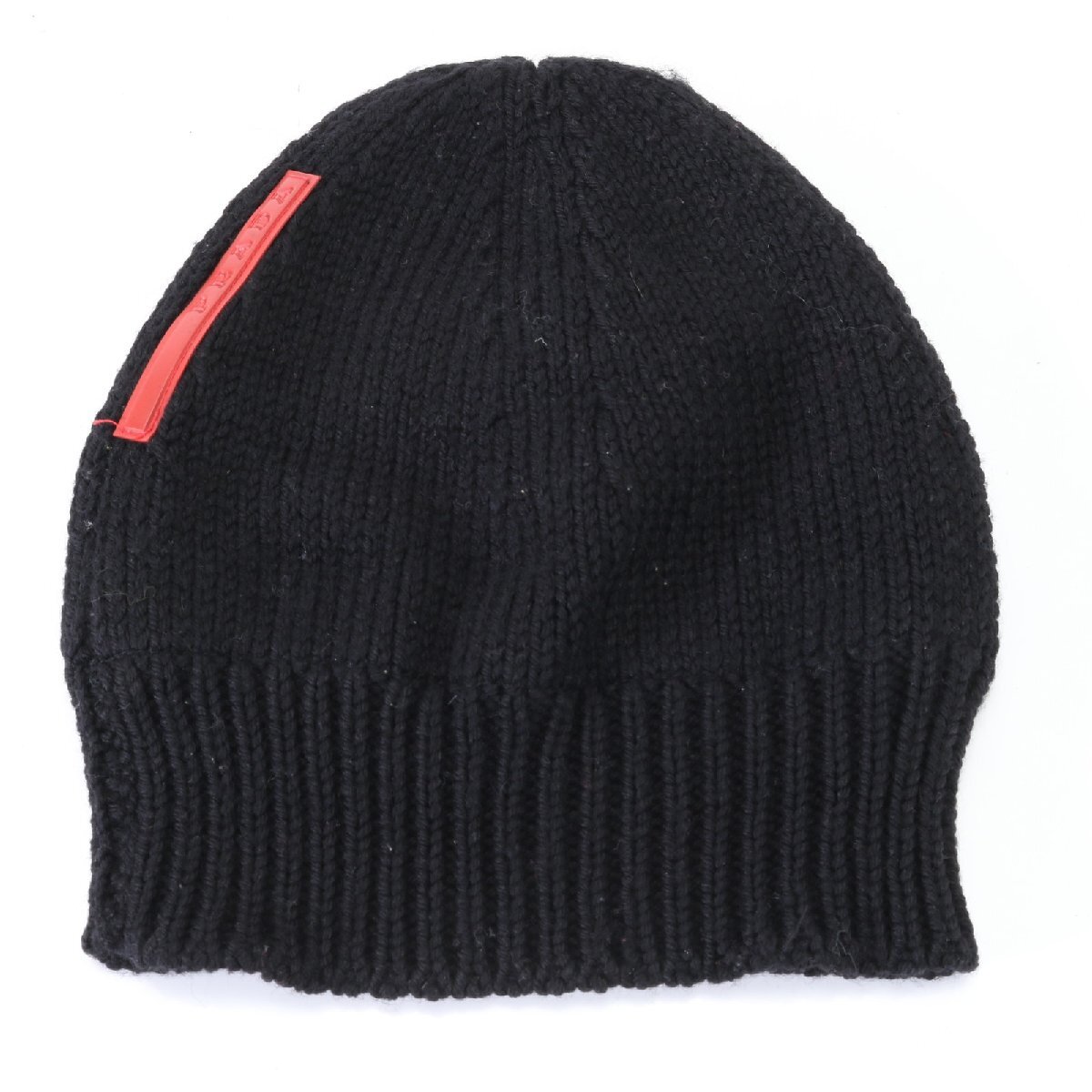 1 иен # прекрасный товар # Prada спорт Beanie вязаная шапка вязаная шапка черный чёрный шляпа одежда мужской женский EEM U17-9
