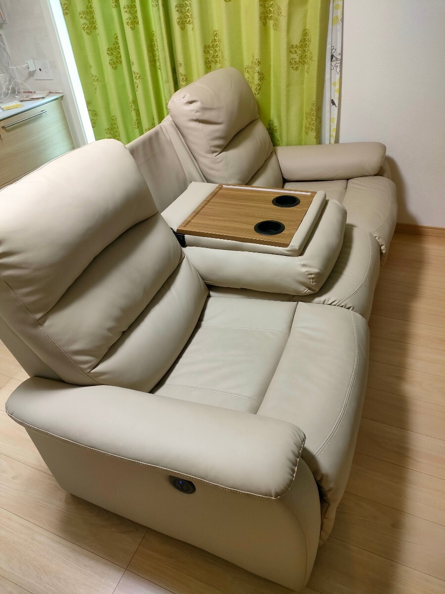 * receipt limitation (pick up) *nitoli[Nbi Lee ba] electric reclining sofa three seater .(N shield imitation leather )