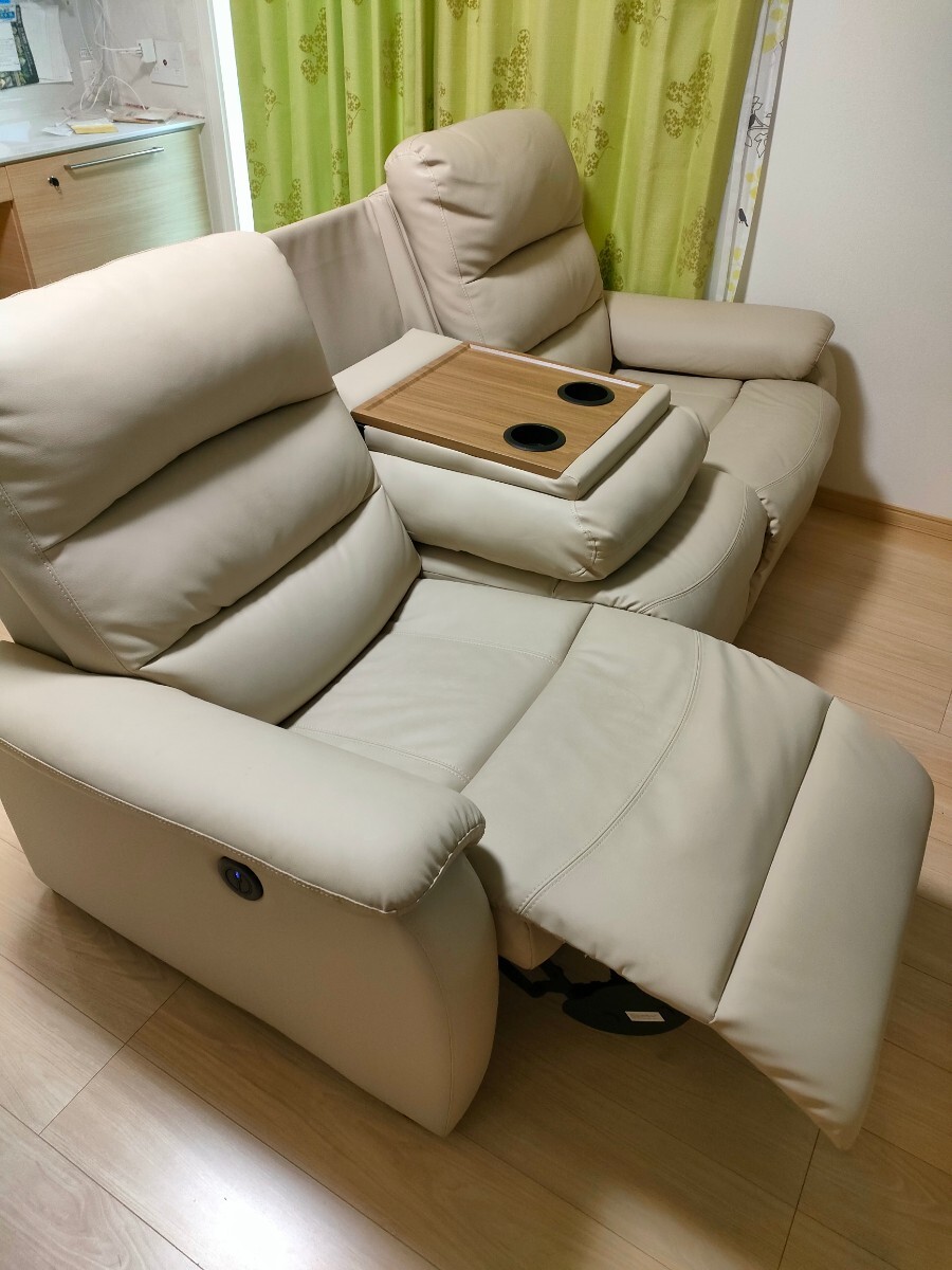 * receipt limitation (pick up) *nitoli[Nbi Lee ba] electric reclining sofa three seater .(N shield imitation leather )
