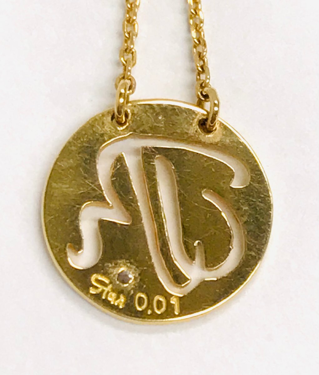 K10 Gold JR Logo Star Jewelry D0.01 necklace qoj.YXE02