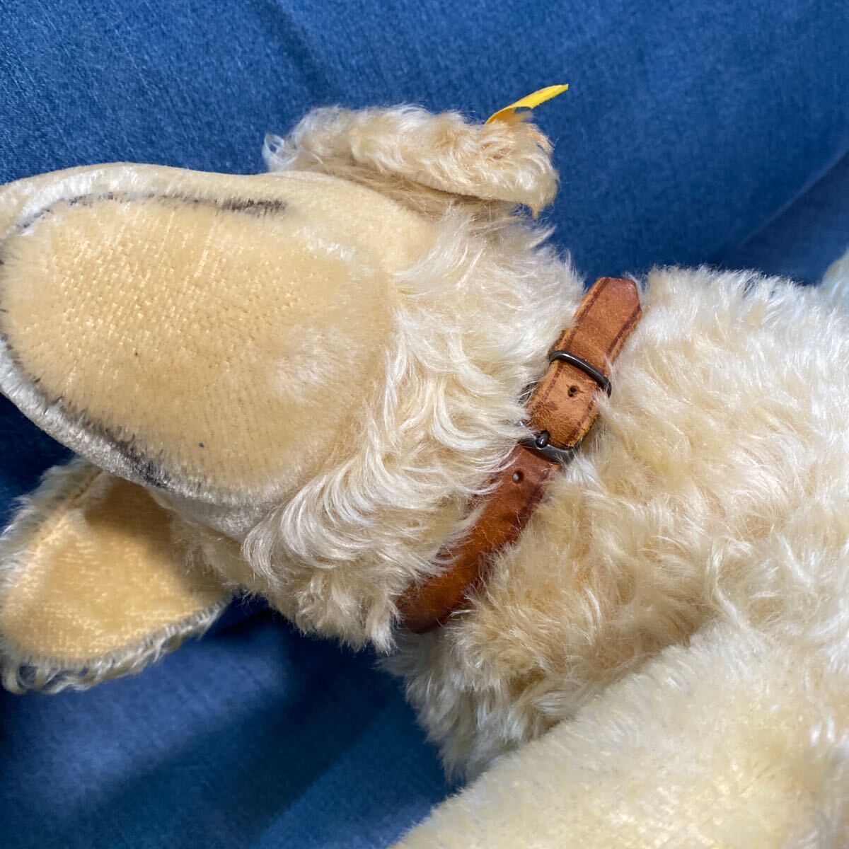 レア シュタイフ ゴールデンレトリバー ハッソ Steiff Golden Retriever Hasso ビンテージ 絶版品 寝そべり モヘア ぬいぐるみ 約55cm 犬_画像7