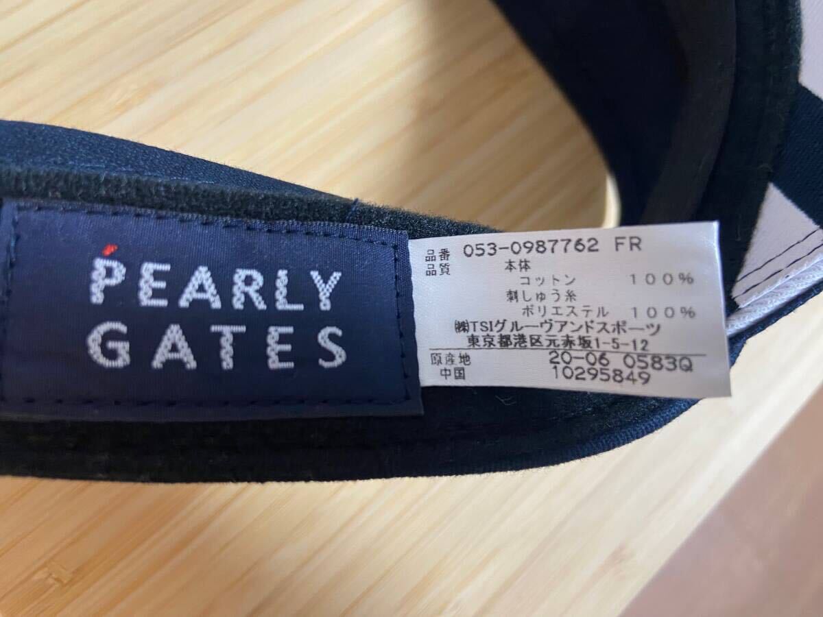 【断捨離1円スタート】 【レア品】【美品】限定モデル PEARLY GATES パーリーゲイツ 東京 TOKYOモデル サンバイザー NAVY ネイビー 正規品_画像9