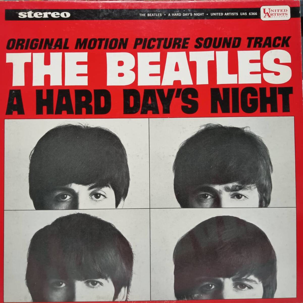 米United ArtistsオリジLP 高音質 耳マークあり MONO盤 Beatles / O.S.T. / A Hard Day's Night 1964年 UAL 3366 Plastylite Pressing！_画像1