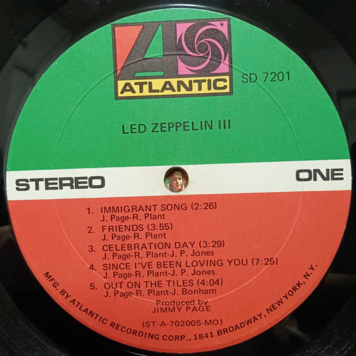 米ATLANTICオリジLP マトAA 高音質 Mastercraft刻印 住所BROADWAY！Led Zeppelin / III 1970年 SD 7201 シュリンク＆ハイプ Monarchプレスの画像2