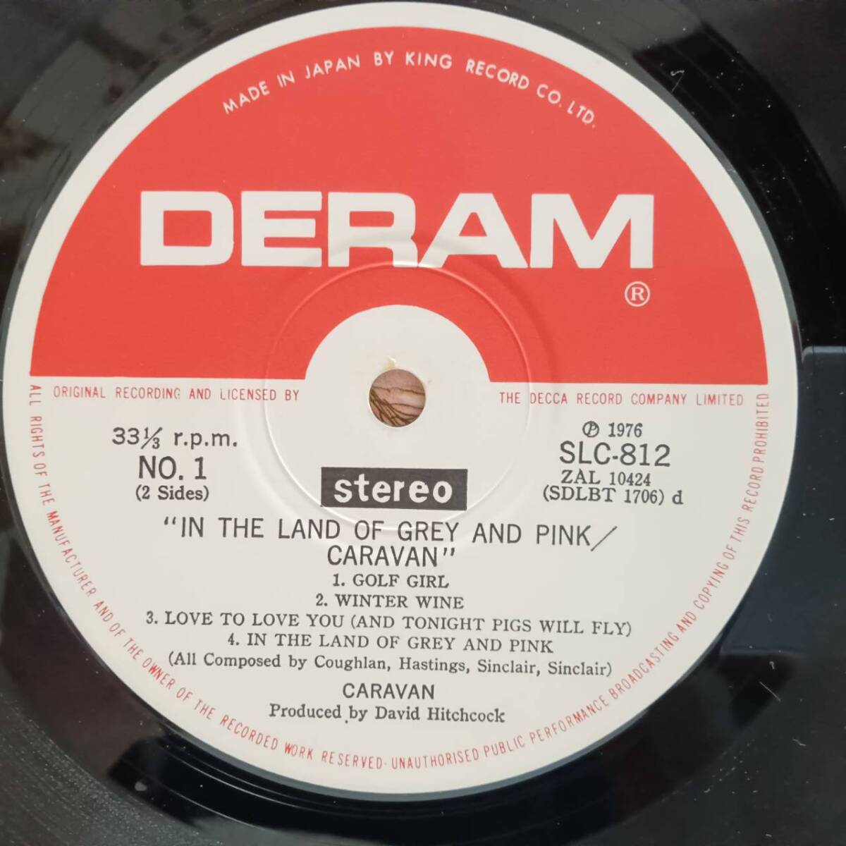 日本DERAM盤LP帯付き Caravan / In The Land Of Grey And Pink 1976年 KING SLC-812 キャラヴァン グレイとピンクの地 カンタベリー OBI_画像2