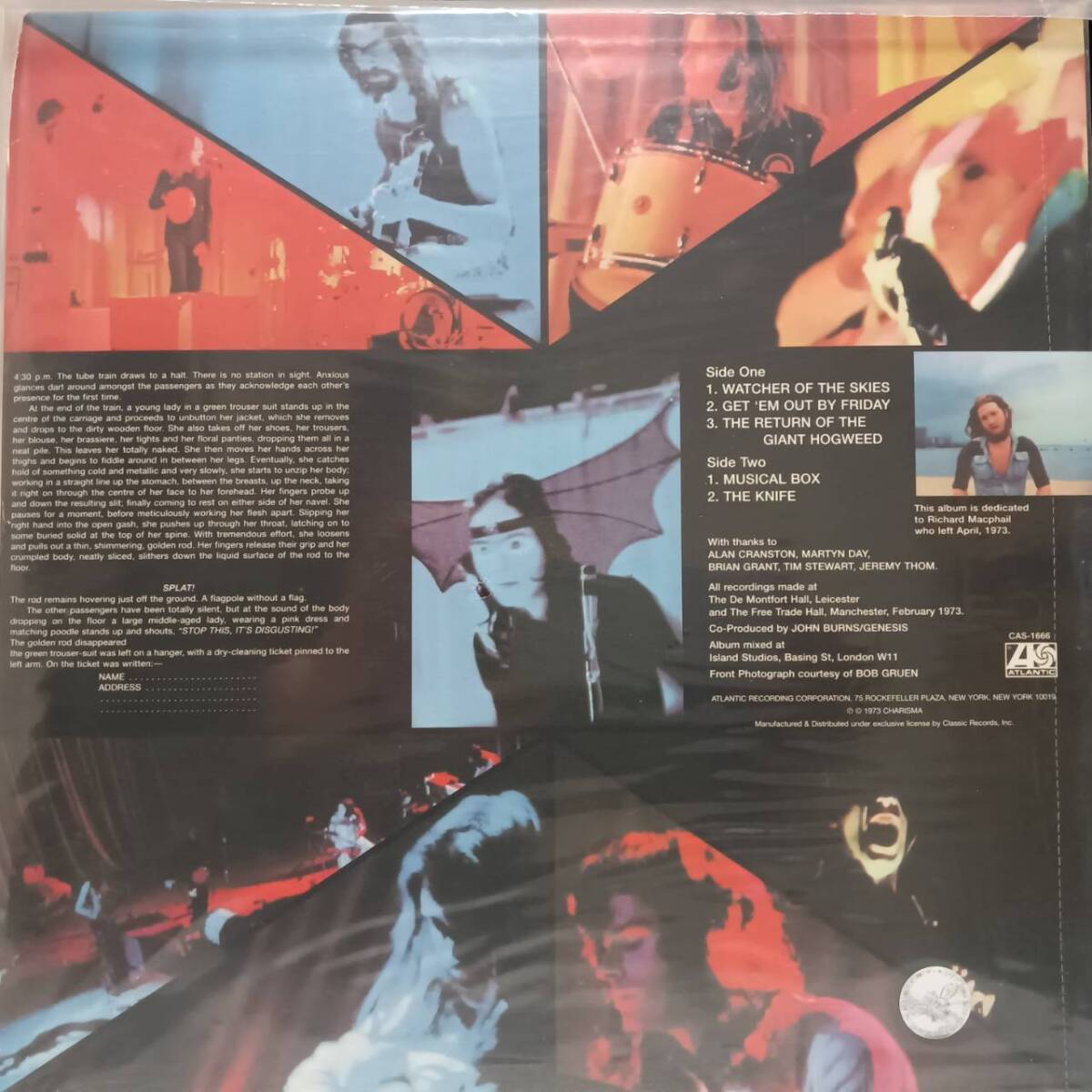 未開封シールド 高音質 米Classic Records盤LP 180g盤 Genesis / Live 2001年 Atlantic CAS-1666 Audiophile Quiex SV Super Vinyl Sealed_画像3
