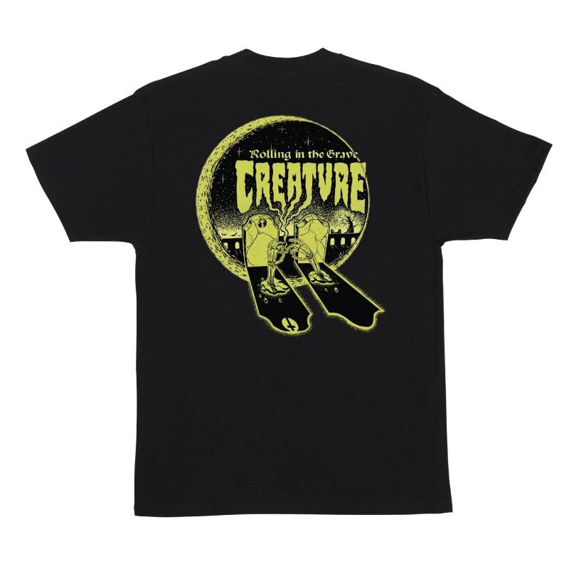 新品 CREATURE プリントtee 半袖 Tシャツ ホラー スカル スケートロック スケートパンク L クリーチャー US アメリカモデル_画像1