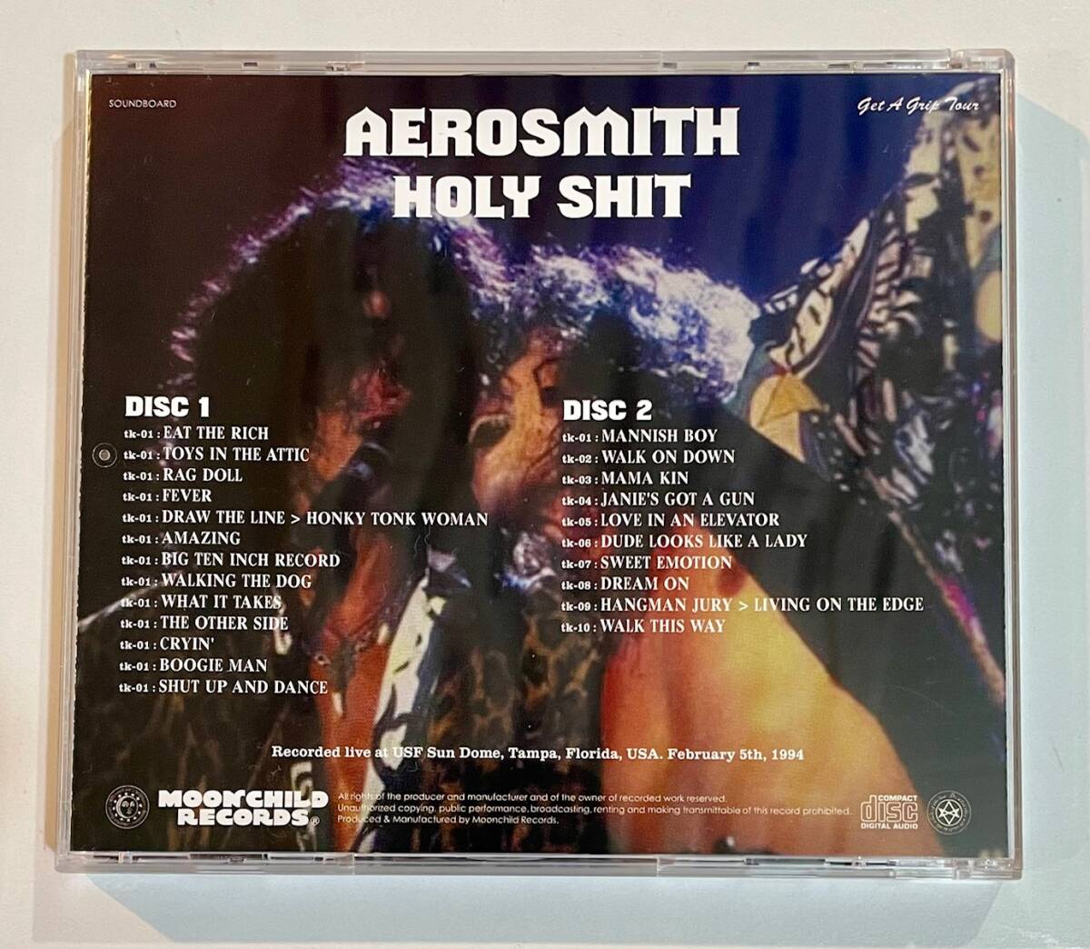 [プレス2CD] Aerosmith Holy Shit: Get A Grip Tour 2-5-1994 [MOONCHILD RECORDS] エアロスミスの画像2