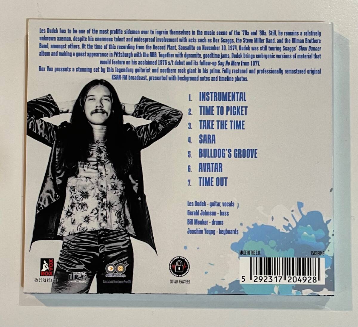 [プレスCD Digipack] Les Dudek & Polar Bear Record Plant, Sausalito, Ca 1974 レス・デューデック Allman Brothers Band オールマンの画像2