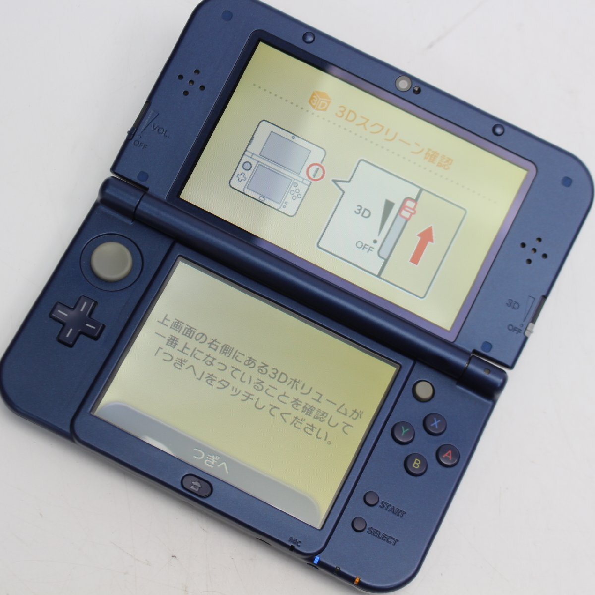 109)【美品/1円スタート♪】 new Nintendo 任天堂 ニンテンドー 3DS LL RED-001 メタリックブルー 本体 ACアダプタの画像2