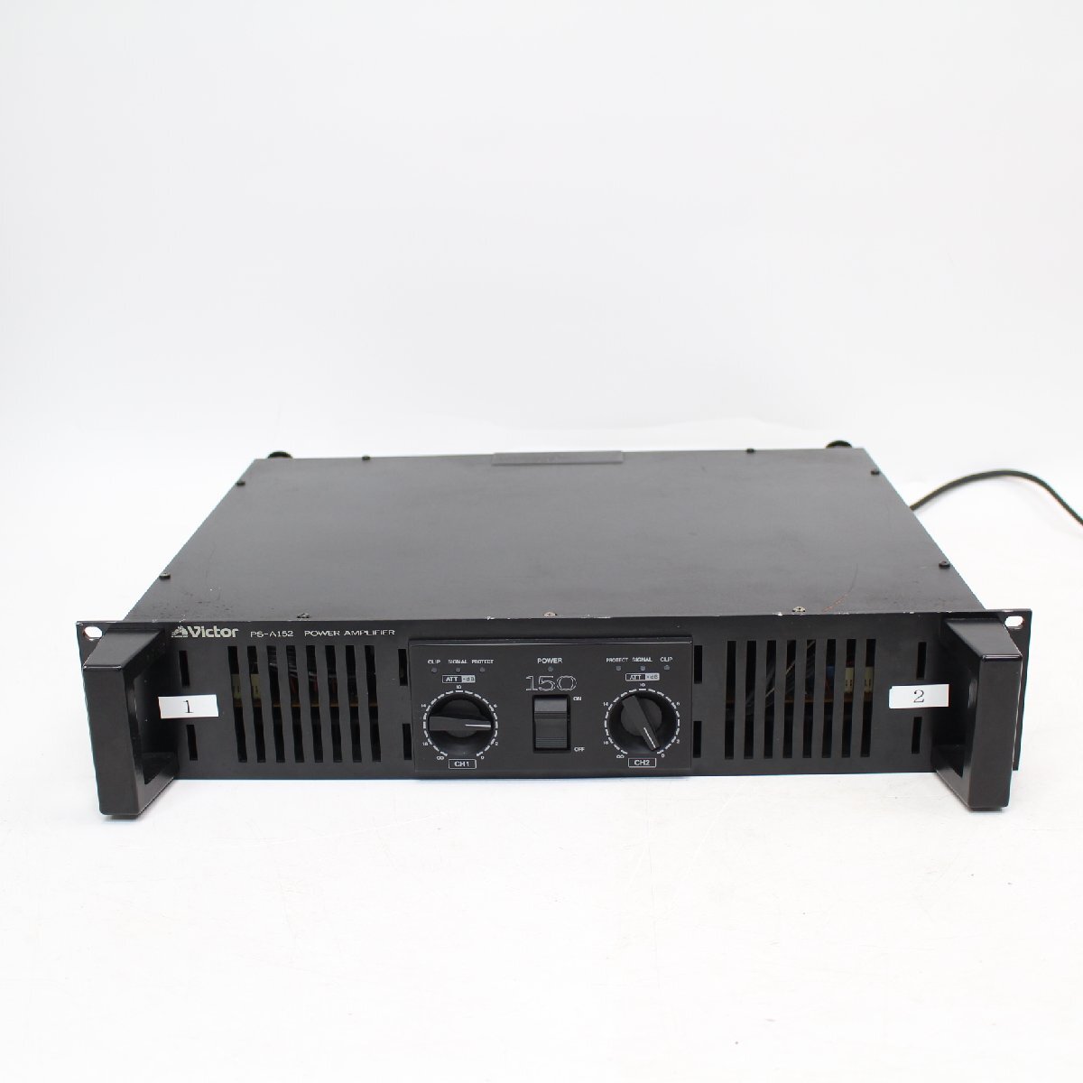 439)Victor ビクター VOSS 2ch パワーアンプ PS-A152 POWER AMPLIFIER ケース付き_画像2