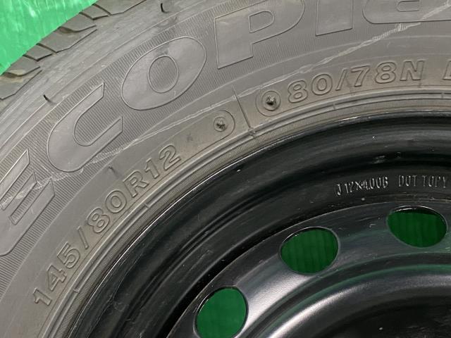 中古 N-VAN JJ1 タイヤホイール 1本 145/80R12,80/78N タイヤホイール_画像3