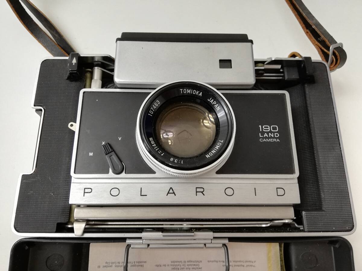 Polaroid ポラロイド 190 LAND CAMERA ランドカメラ Tominon 114mm f3.8 J163
