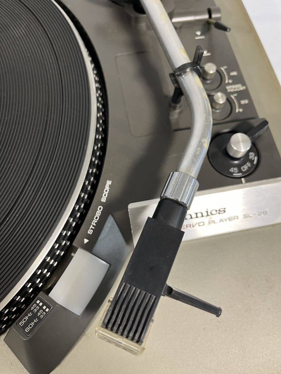 ターンテーブル Technics テクニクス レコードプレーヤー オーディオ機器 SL-26 音響機器 昭和レトロ ジャンク 松下電器産業の画像4