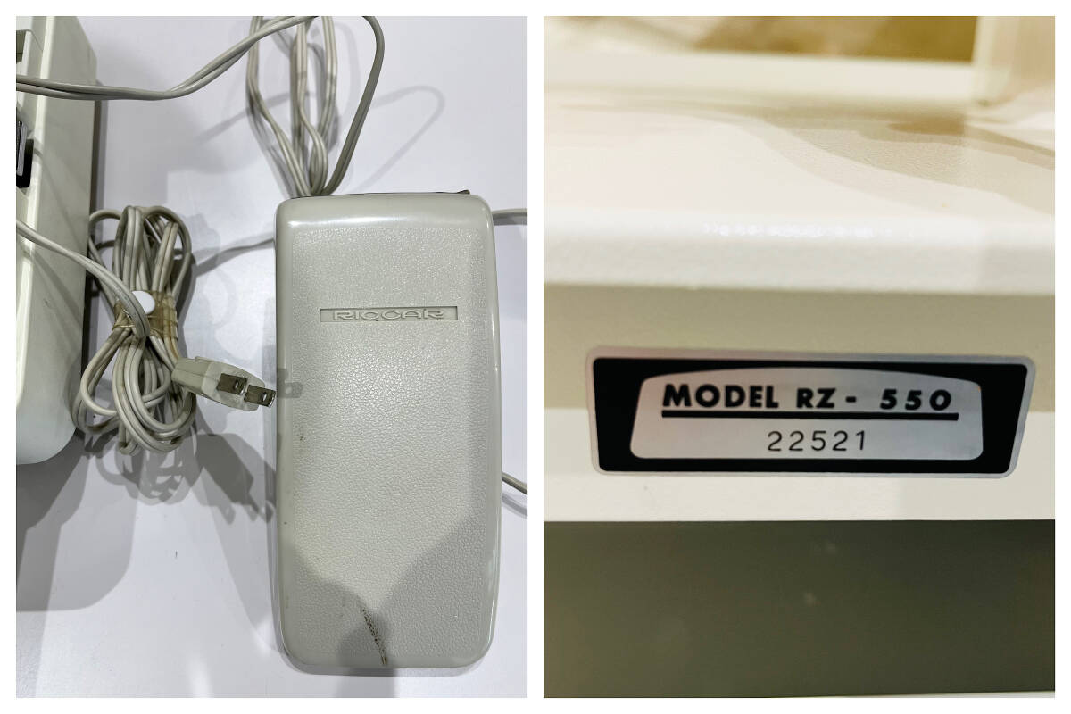 NA4959 通電確認 リッカー ミシン RZ-550 フットペダル付き ケース入り 裁縫 手芸 ハンドクラフト 手作りカバン 検Kの画像10