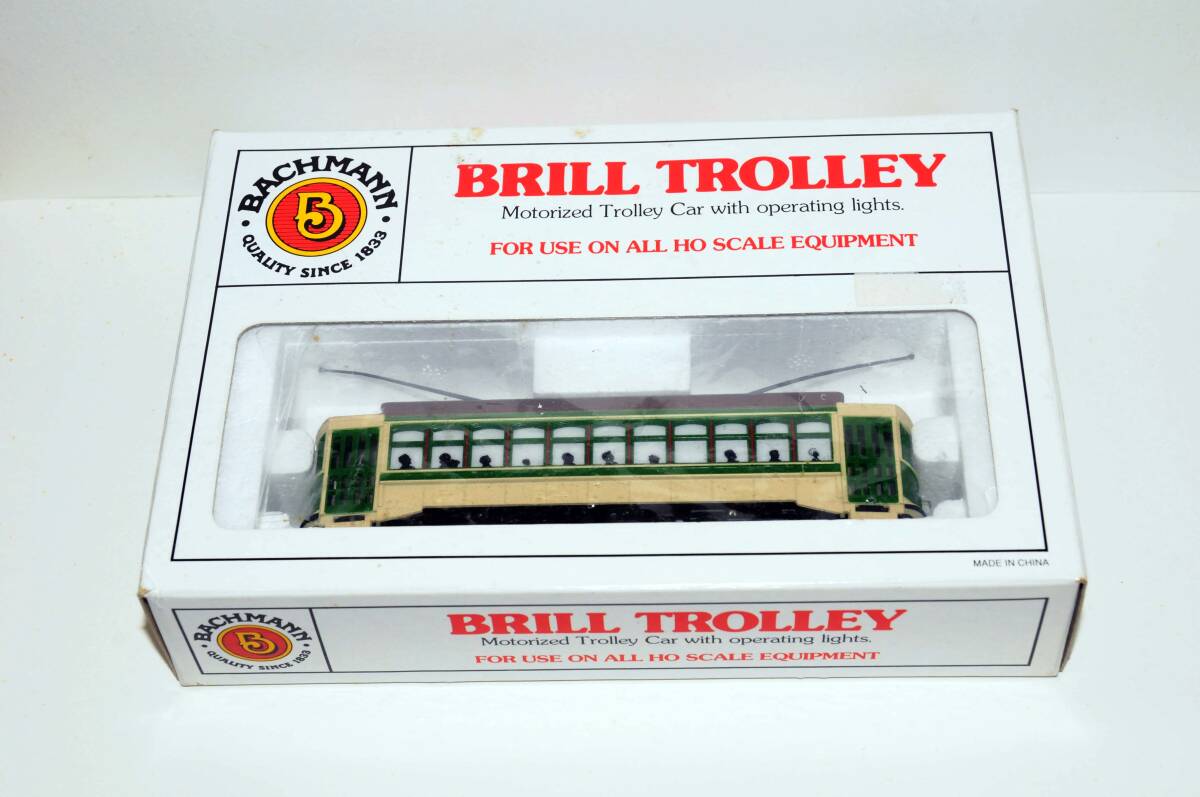 ＨＯゲージ バックマン BACHMANN ブリルトロリーBRILL TROLEY Motorized Trolley Car with operating lights MADE IN CHINA 元箱付の画像1