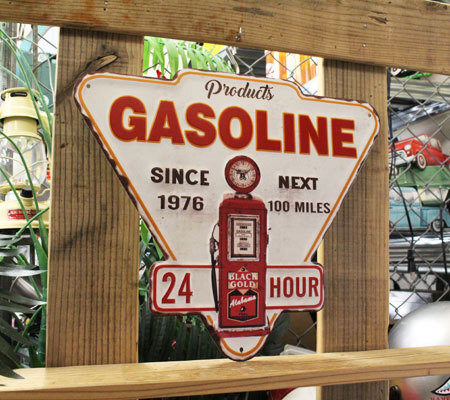 看板 サインプレート サインボード インテリア 雑貨 壁 飾り アメリカン おしゃれ かっこいい ガレージ ガソリン GASOLINE 24 HOUR_画像4