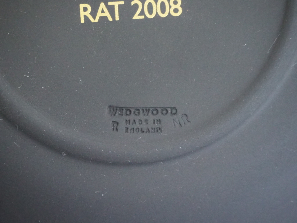 ◆現品のみ◆ウェッジウッド/WEDGWOOD ミニ プレート イヤー プレート イヤー トレイ 2008 干支 ねずみ/子 YEAR TRAY RAT 英国製 73168_画像9