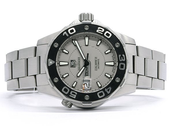 ★箱付！美品！TAG HEUER タグホイヤー アクアレーサー キャリバー5 500M WAJ2111.BA0870 裏スケ 自動巻き メンズ★の画像3