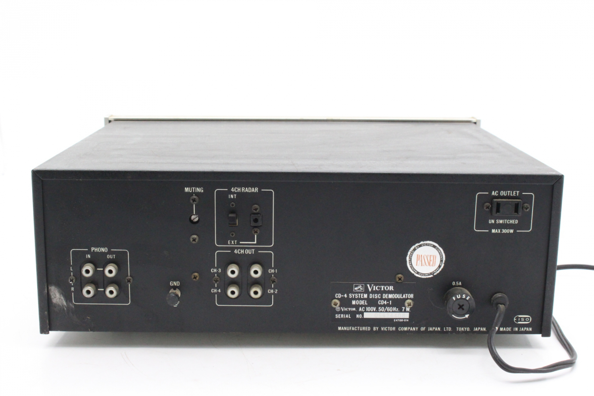 【ト石】 Victor ビクター CD4-1 CD-4 SYSTEM DISC DEMODULATOR 通電確認済み 部品取りなどに EAZ01EWH33の画像6