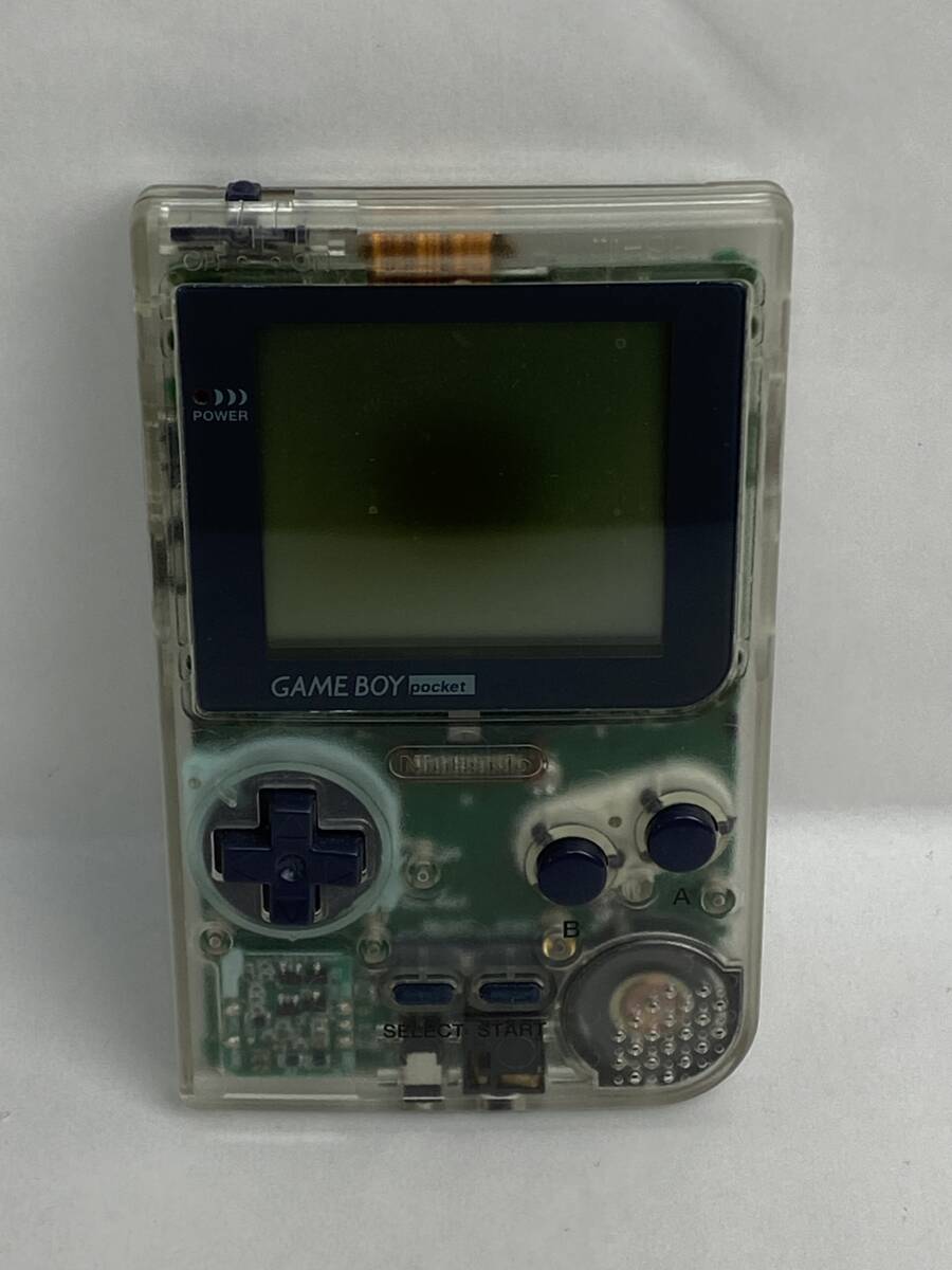 Nintendo 任天堂 GAME BOY pocket ゲームボーイポケット MGB-001 本体 クリア ソフトケース付きの画像2