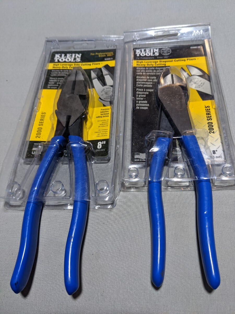 KLEIN TOOLS クラインツール  D2000-8ペンチ ＋  D2000-28ニッパー  未使用新品の画像1