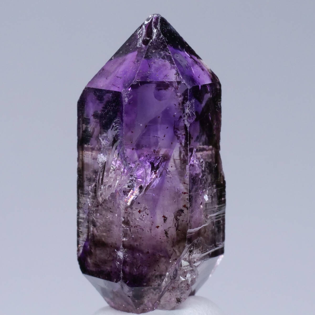 【鉱物 標本 紫水晶 結晶 原石】ジンバブエ アメジスト ポイント 気泡入りの画像4
