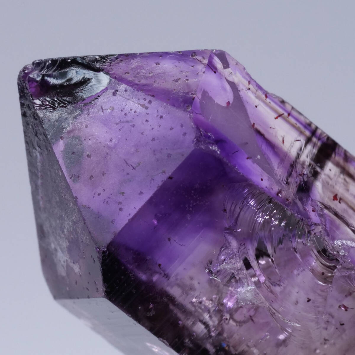 【鉱物 標本 紫水晶 結晶 原石】ジンバブエ アメジスト ポイント 気泡入りの画像8
