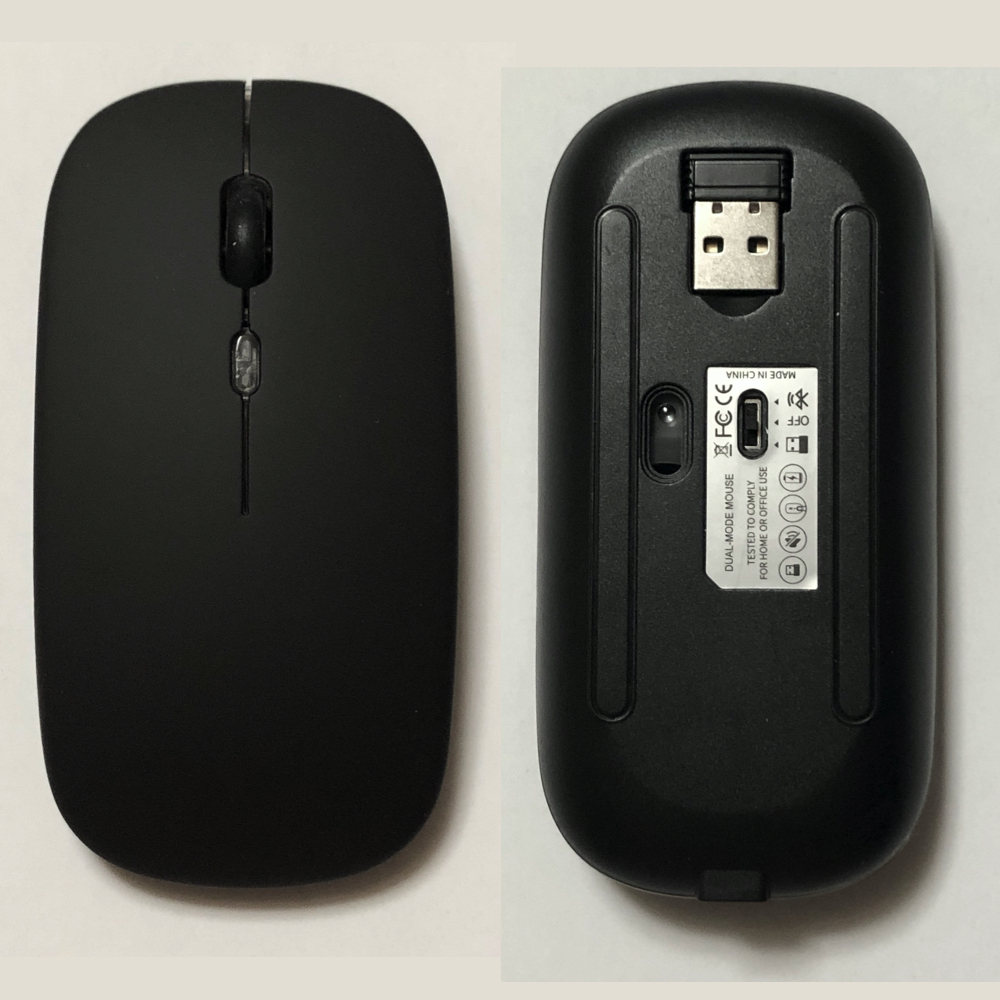 ワイヤレスマウス 黒 Bluetooth 5.0 USB充電式 薄型 静音 n_画像8