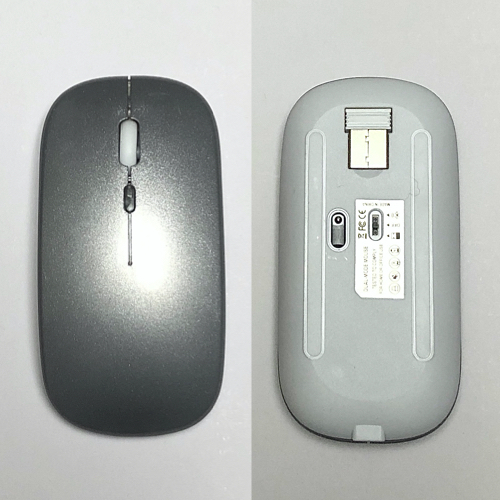 ワイヤレスマウス LED 白 シルバー Bluetooth 無線 軽量 充電式 g_画像7