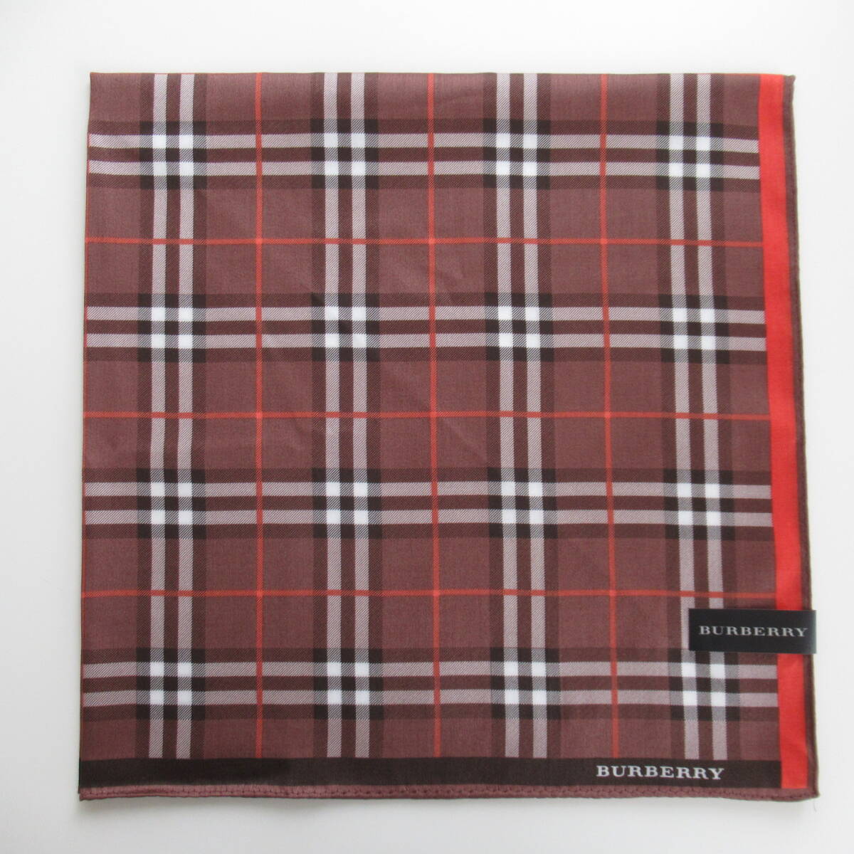 ■未使用　BURBERRY バーバリー　大判　ハンカチ　チェック　ブラウン■_画像2