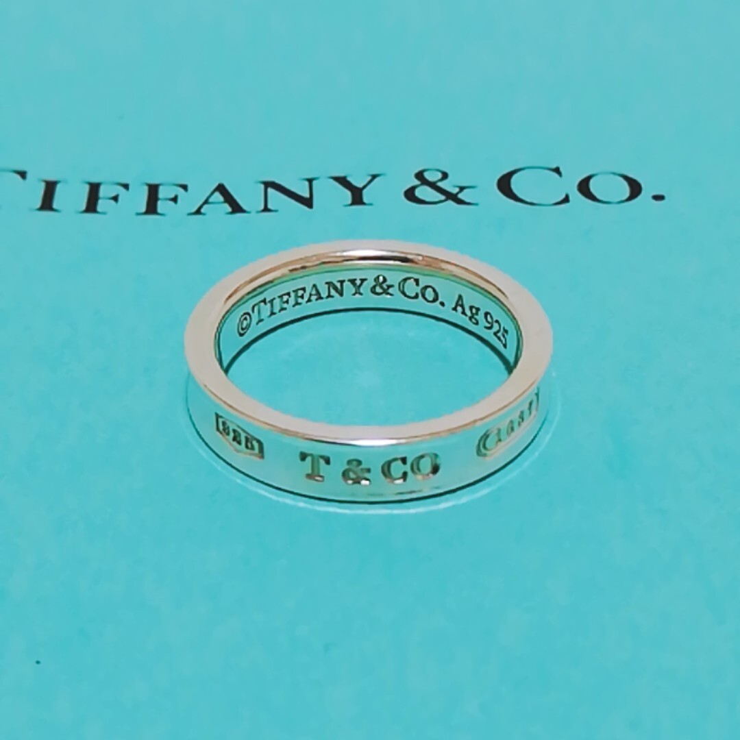 送料無料★美品 TIFFANY ティファニー 1837 ナロー リング 10号 シルバー925 指輪 即決_画像2