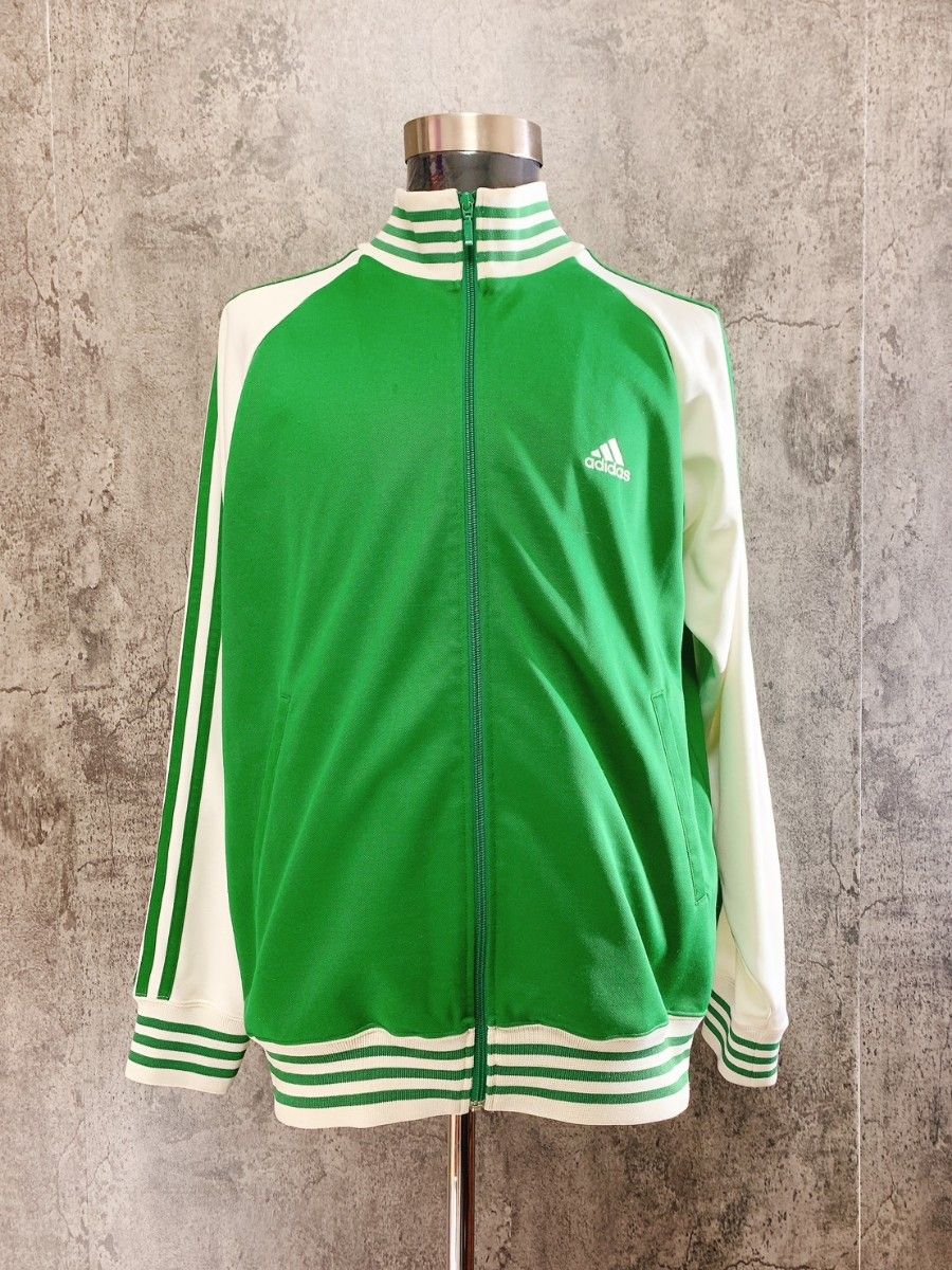 【希少】 adidas track jacket green/cream 00s