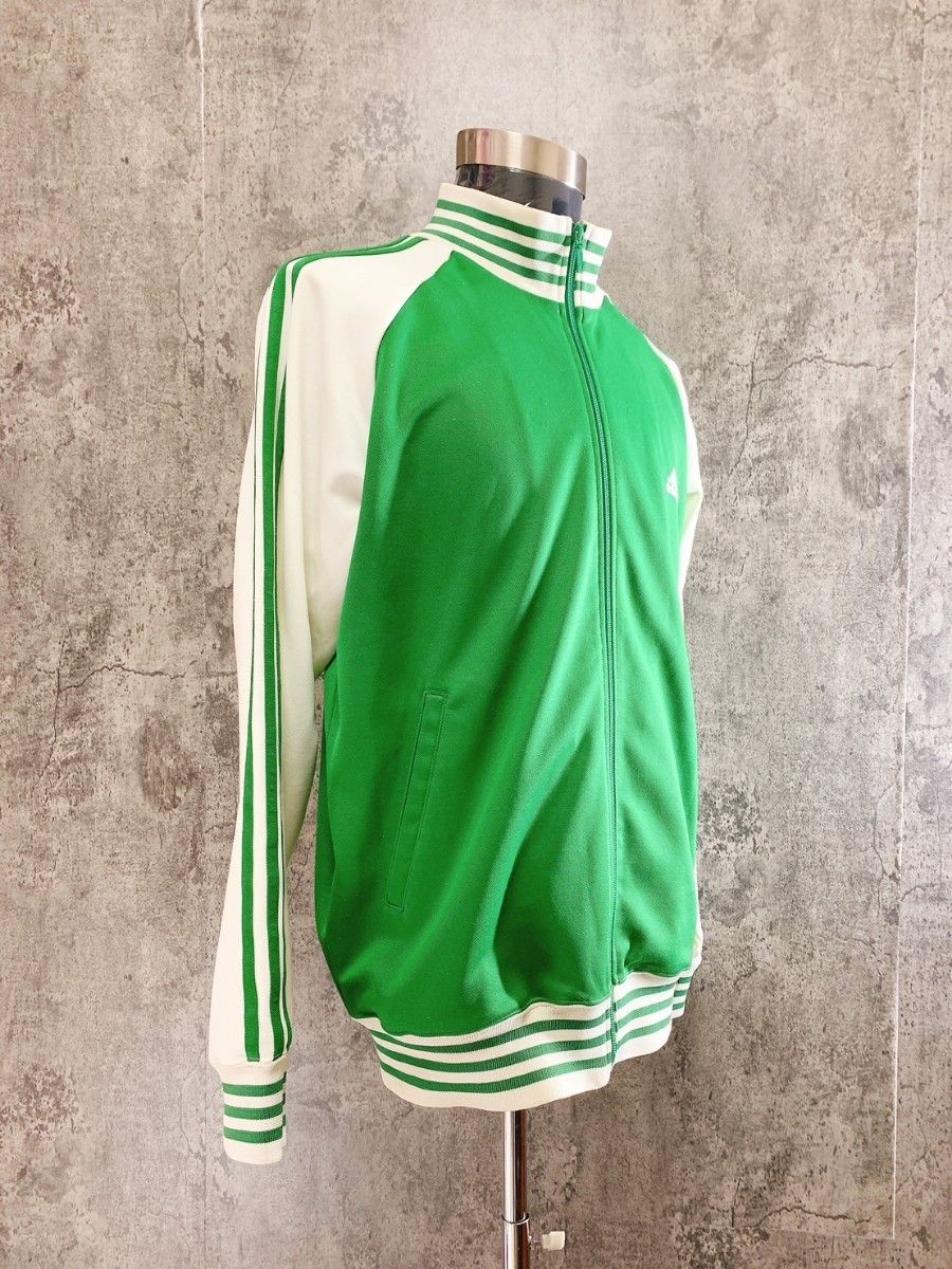 【希少】 adidas track jacket green/cream 00s