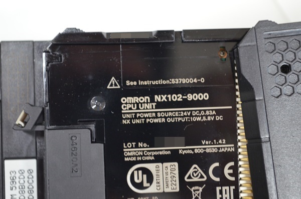 良品 OMRON オムロン NX102-9000 CPUユニット 動作確認済|Yahoo 良品 OMRON オムロン NX102-9000 CPUユニット 動作確認済|Yahoo