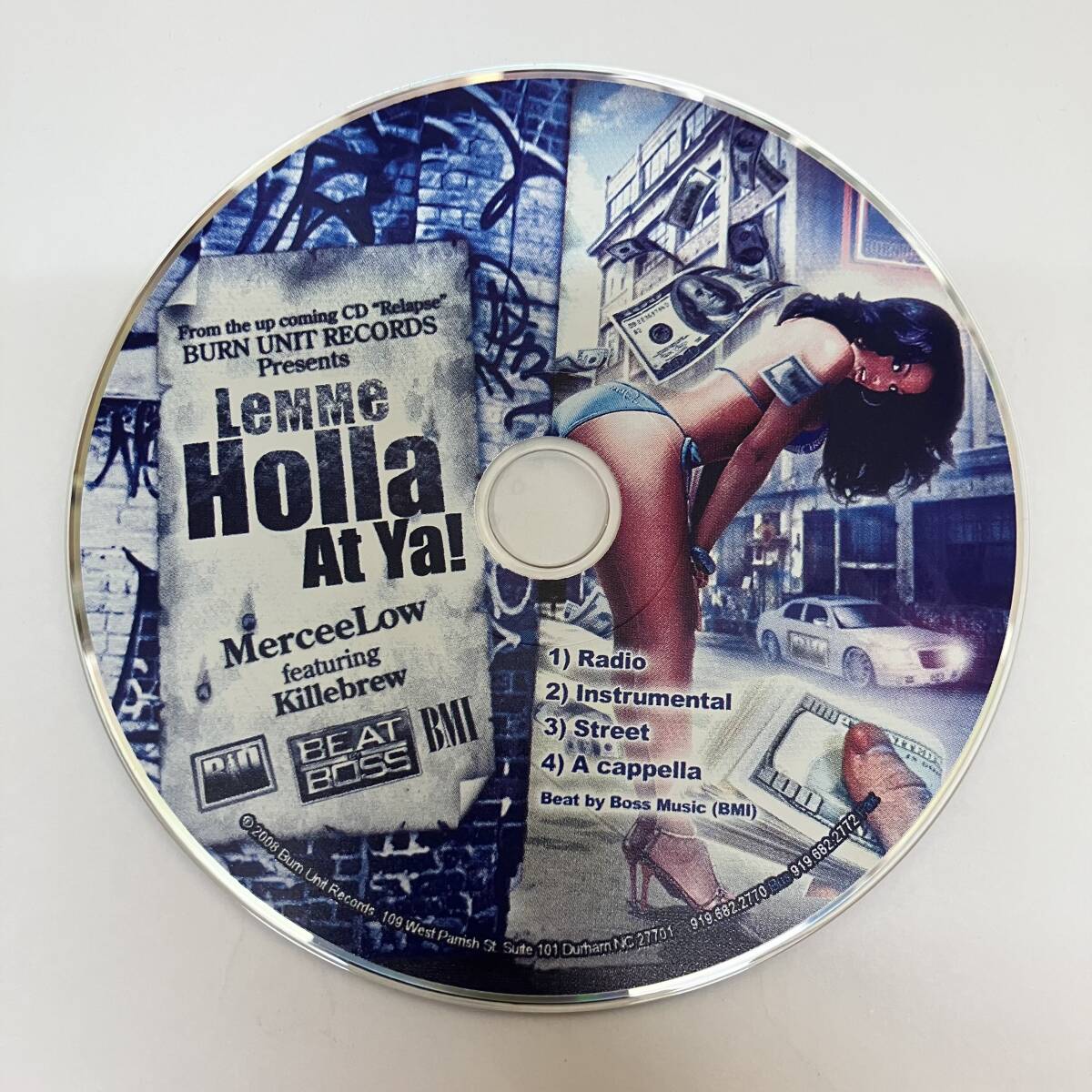 裸クリアボックス HIPHOP,R&B BURN UNIT RECORDS PRESENTS - LEMME HOLLA AT YA! INST,シングル CD 中古品_画像1