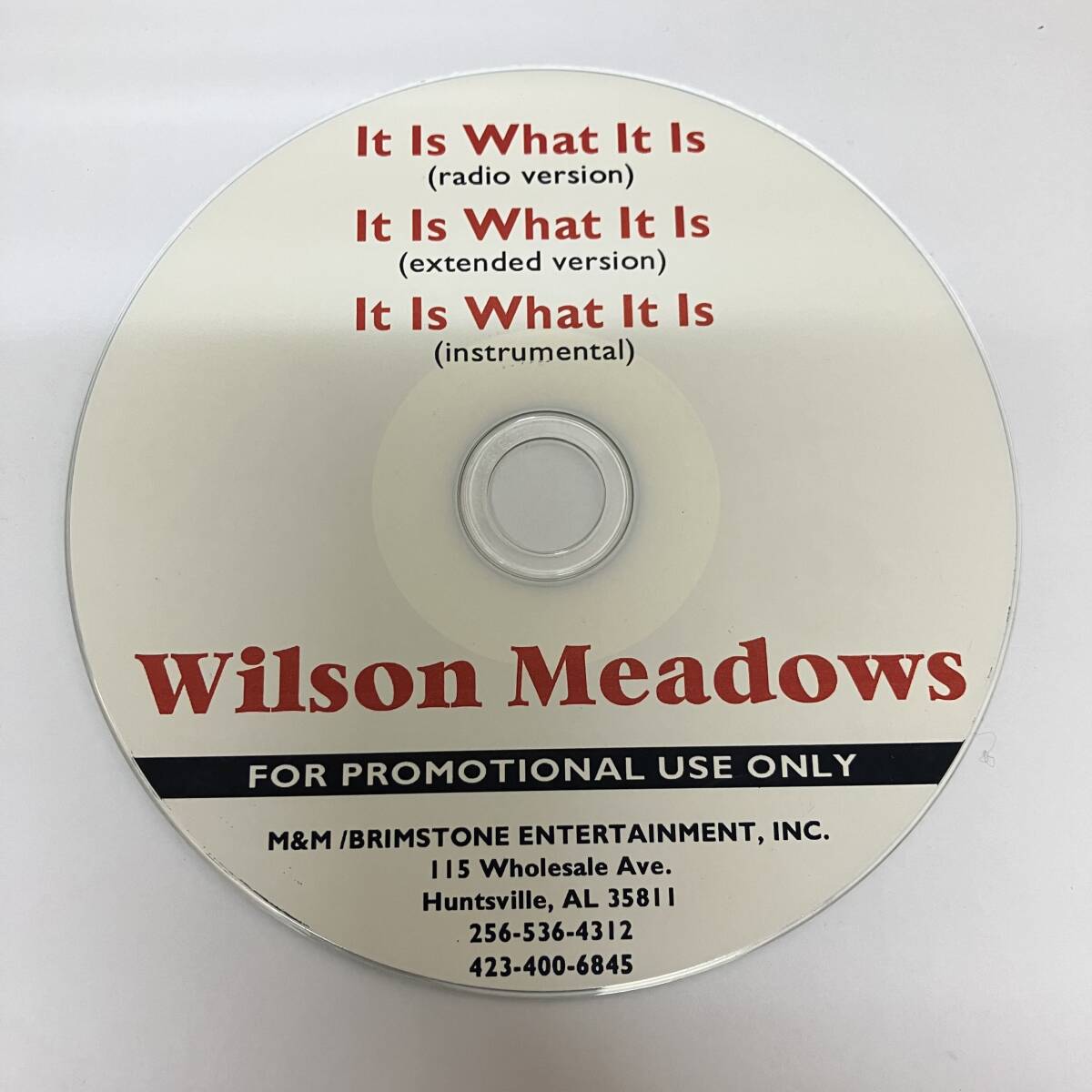 裸21 HIPHOP,R&B WILSON MEADOWS - IT IS WHAT IT IS INST,シングル,PROMO盤 CD 中古品_画像1