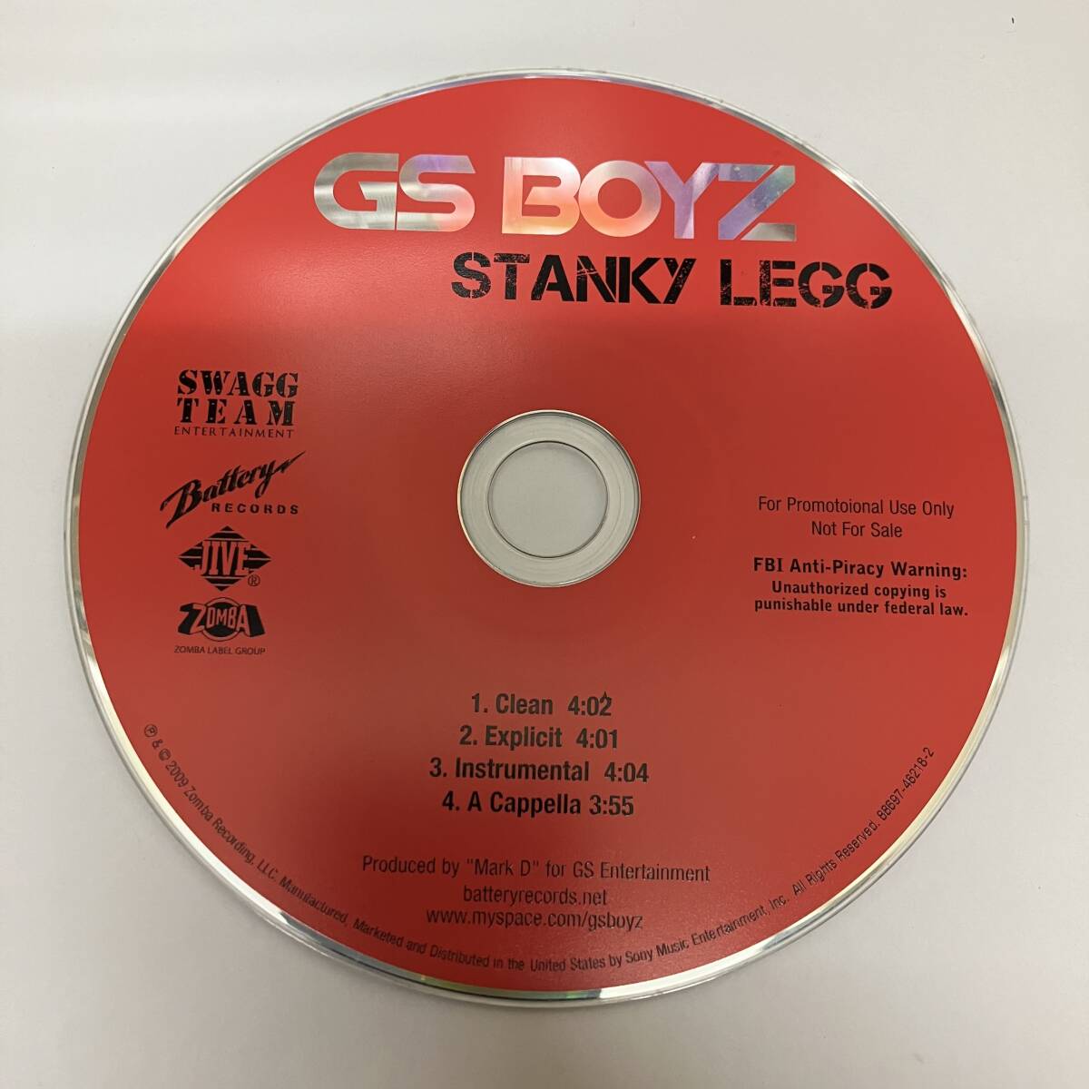 裸21 HIPHOP,R&B GS BOYZ - STANKY LEGG INST,シングル,PROMO盤 CD 中古品_画像1